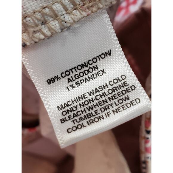 Ann Taylor Crop Pants Womens 4P Multi Cross Print Marisa Stretch Skinny Leg - Picture 6 of 11